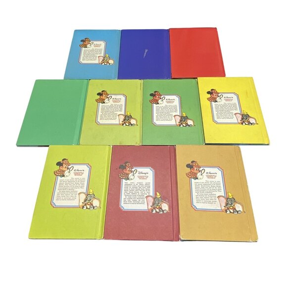 Disney Hardcover Childrens Books Set 10 Classic Stories Mickey Peter Rabbit - Picture 2 of 2